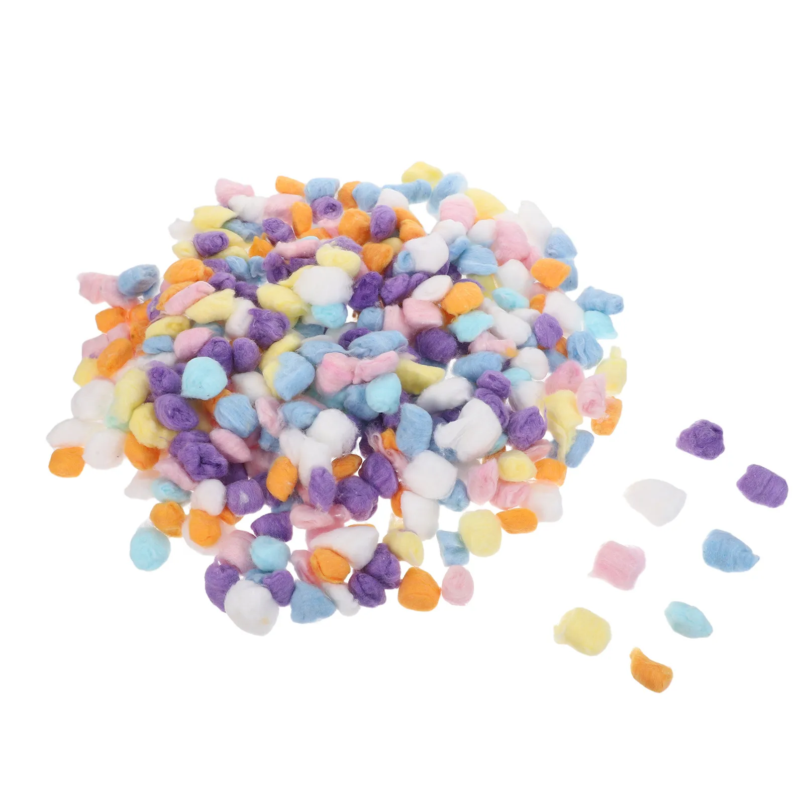 

Colorful Craft Pom Poms Cotton Balls Multicolor Decorative Pompoms for DIY Arts Crafts Holiday Party Cards Decorations 500G