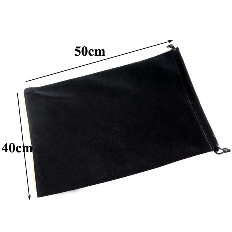 1 Piece Large Capacity 25x30 30x40 40x50 cm Big Black Drawstring Velvet Bag For Christmas Wedding Party Gift Packaging Pouch