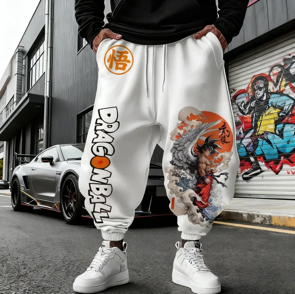 

Dragon Ball Anime Collaboration Plus Size Sweet Pants Spring/Autumn New Men's Hip-hop Trend Y2K Casual Daily Sports Pants
