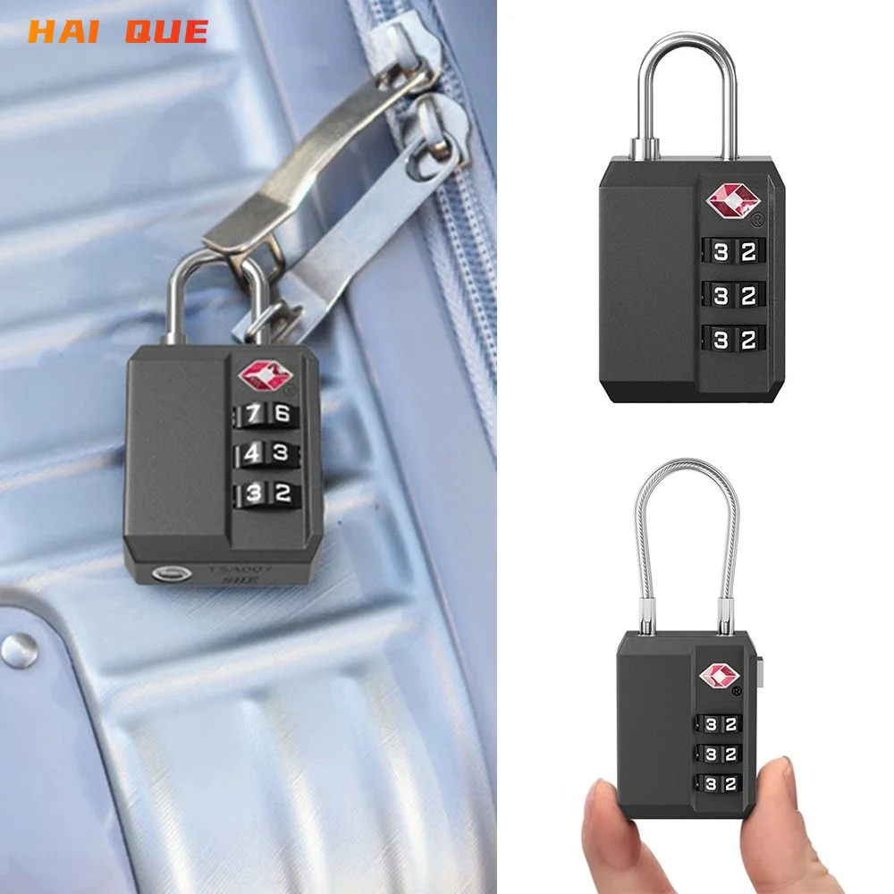 Nuovo TSA lucchetto a combinazione a 3 cifre leggero antifurto Customs Password Lock strumento di sicurezza valigia bagaglio con