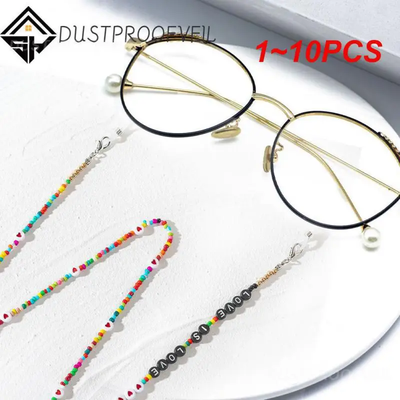 1~10PCS Love Alphabet Durable Practical Detachable Versatile Stylish Mask Chain For Women Alphabet Mask Chain Trendy Top-rated