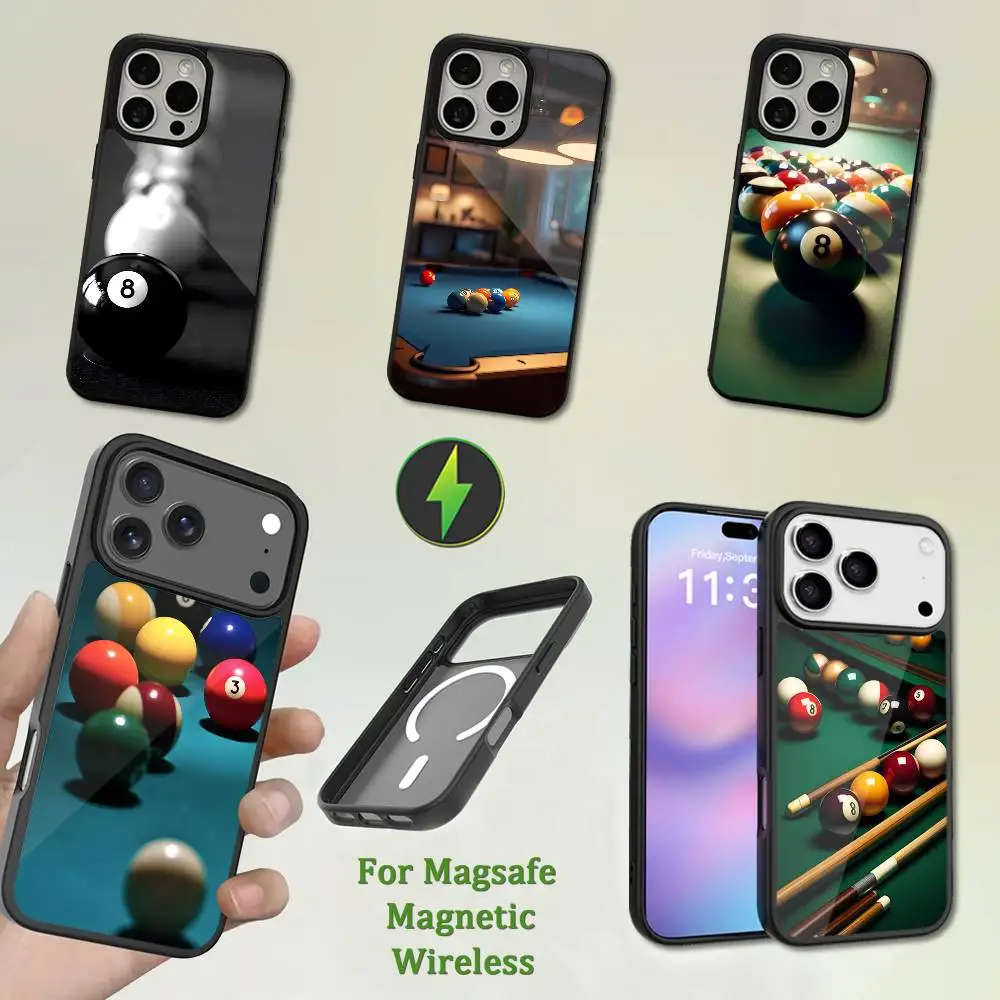 

Billiards Ball Art Snooker Phone Case For iPhone 13,12,11,16,15,17,14,Pro,Max,Plus,Mini,Magsafe,Magnetic Wireless Charging