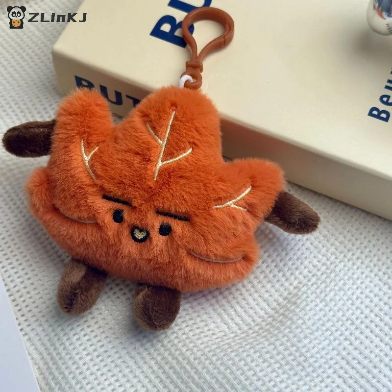 

▶1Pcs 13cm Small Maple Leaf Plush Keychain Couple Backpack Pendant Mock Leaf Doll Decoration Gift