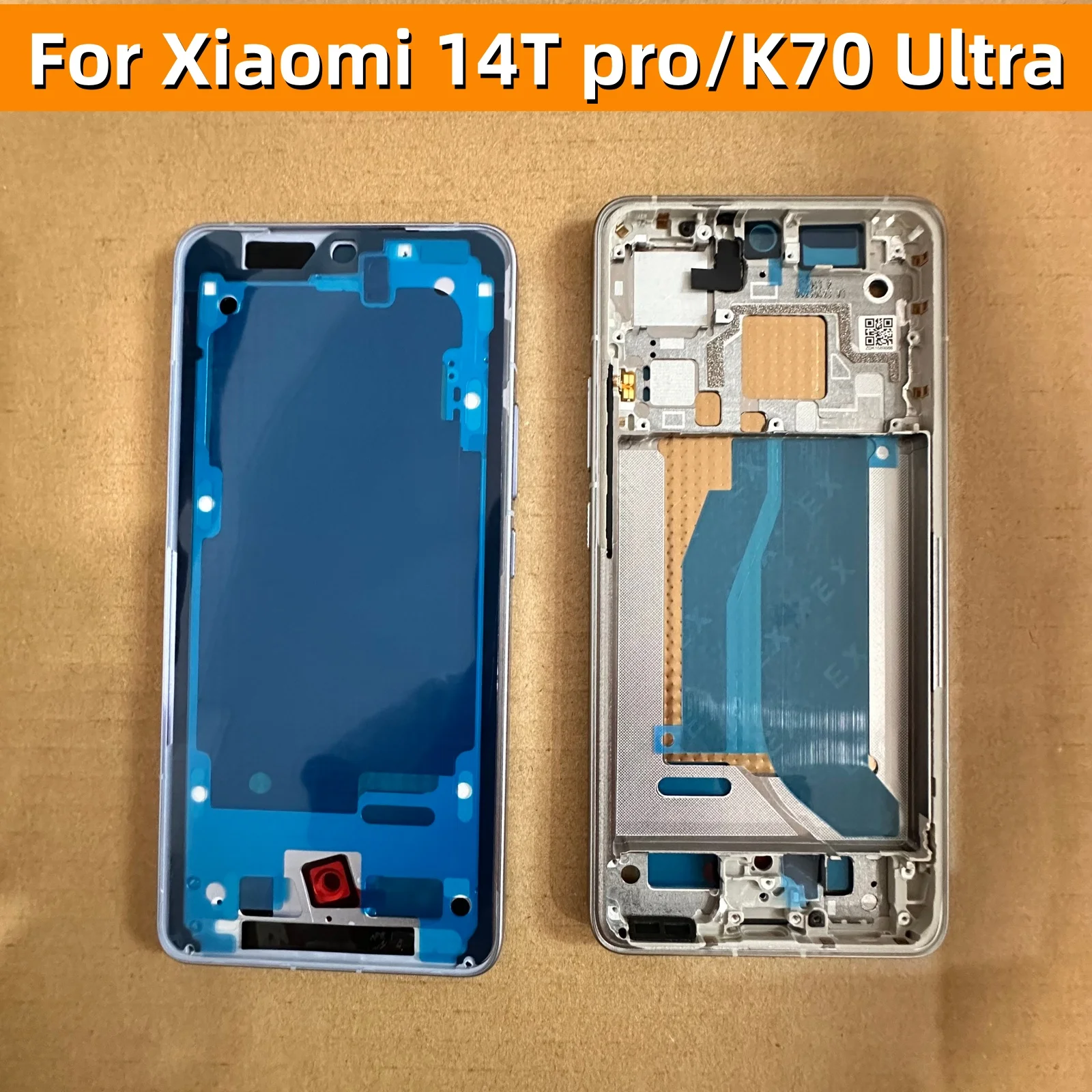 LCD Frame For XiaoMi 14T Pro Middle Frame Housing Cover Bezel with Side Button For Redmi K70 Extreme Edition