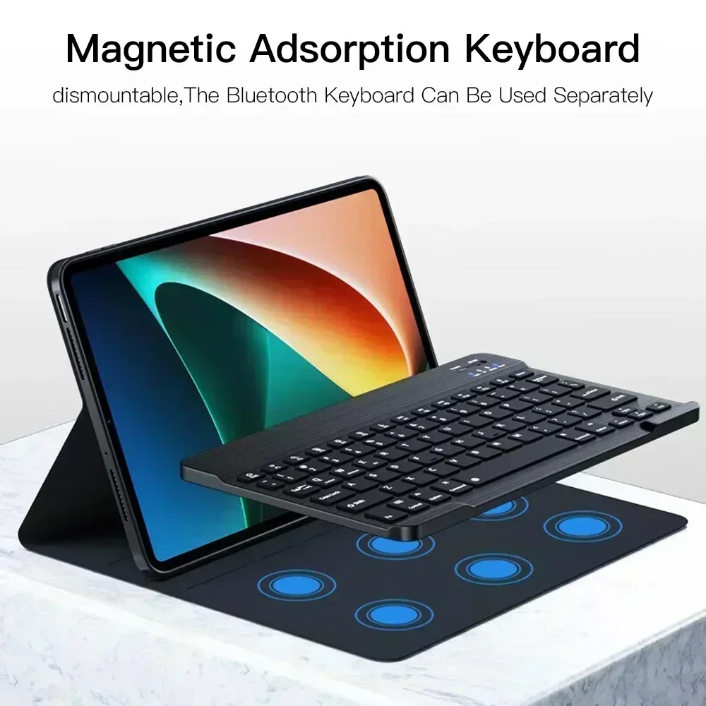 Backlit Keyboard Case for Xiaomi Redmi Pad Pro 2024 12.1 Inch Russian Portuguese Spanish Keyboard Cover Funda for Redmi Pad Pro