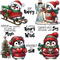 Mangocraft Winter Christmas Penguins Gnome Clear Stamps DIY Scrapbooking Supplies Silicone Stamp For Card Making Albums Decor