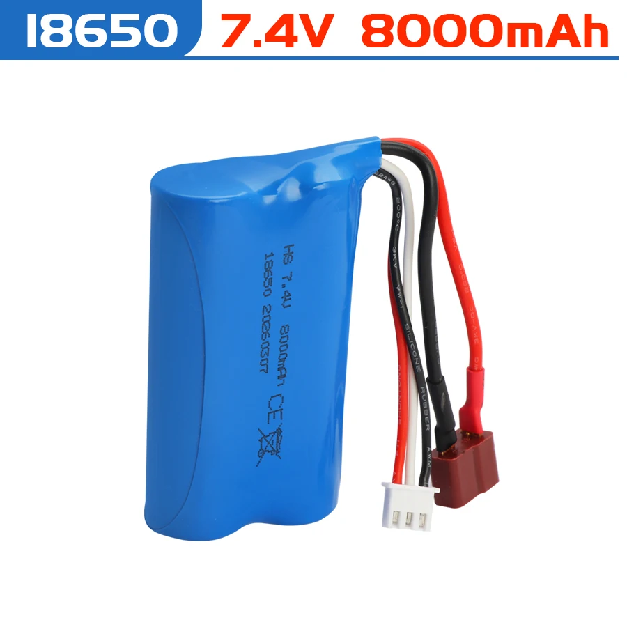 18650 7.4V 8000mah Lipo Battery for Q46 Wltoy 10428 12428/12423 X9115 144001 RC Car Spare Accessories