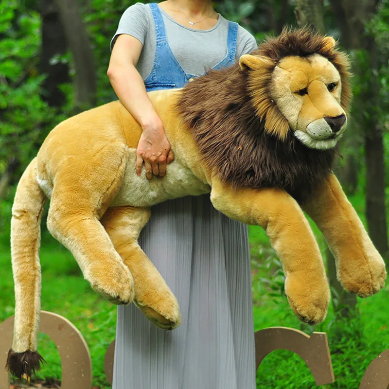 Boneka mewah simulasi, boneka singa kucing