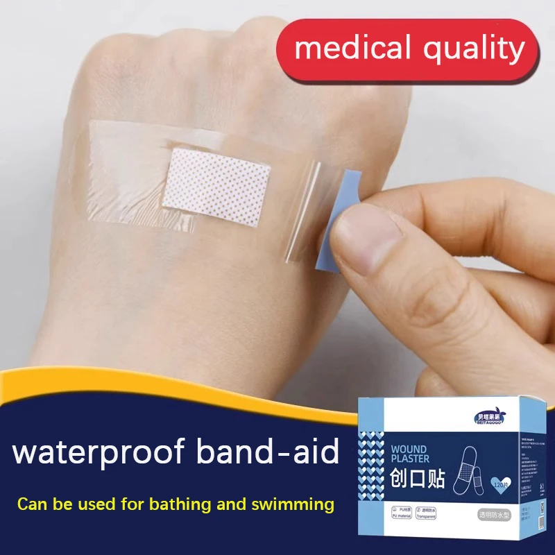 120 pieces of waterproof band-aid, transparent, invisible, hemostatic, breathable, anti-wear band-aid