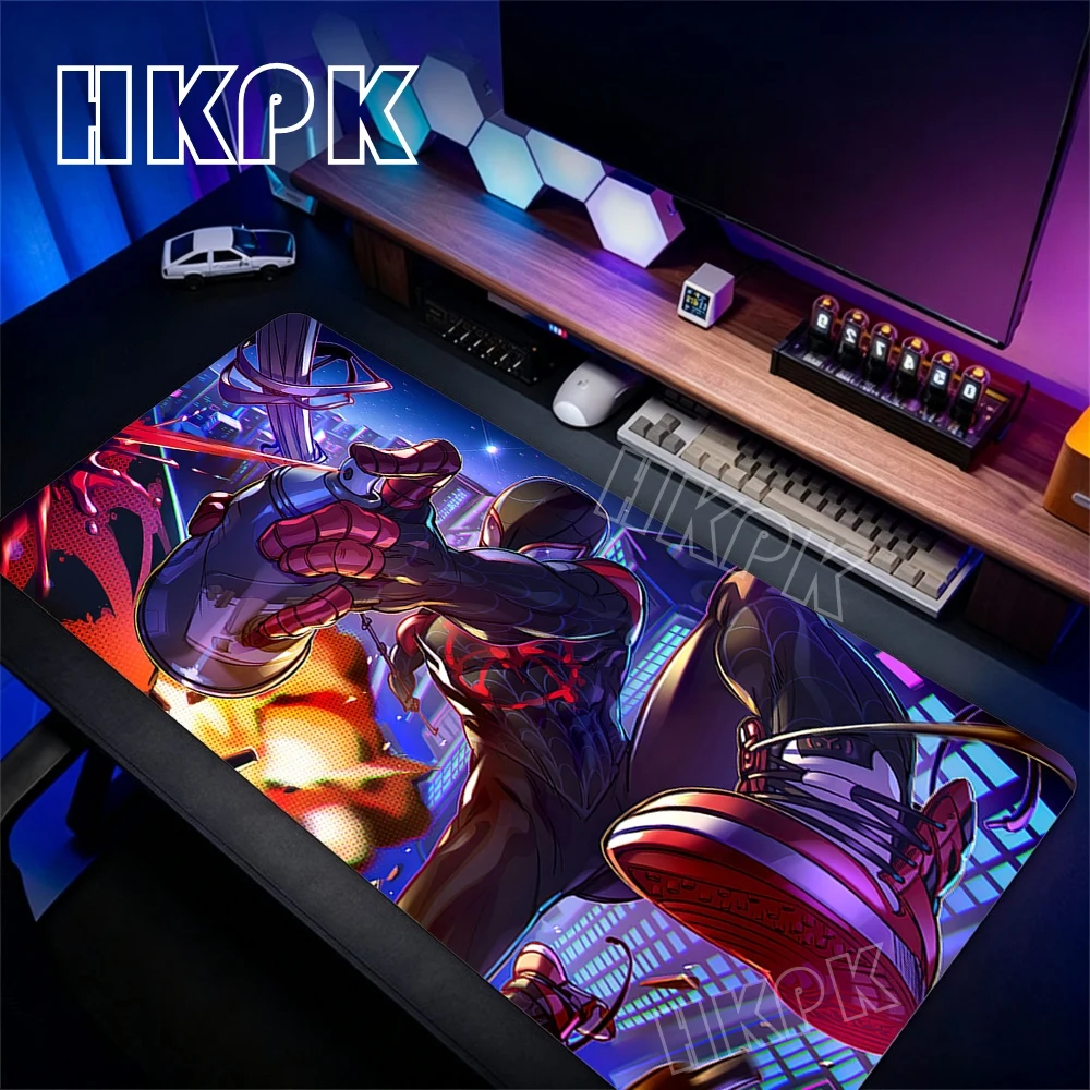 Keyboard Mouse Bundle Gaming - แผ่นรองเมาส์มาร์เวล สไปเดอร์แมนขนาดใหญ่พิเศษ แผ่นรองโต๊ะสำหรับนักเรียน นักเล่นเกม แผ่นรองเมาส์สำหรับเล่นเกมสำหรับพีซี คอมพิวเตอร์