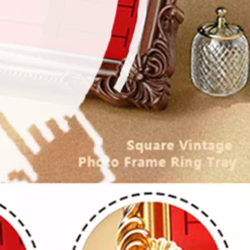 

Vintage Jewelry Display Rack, European-style Photo Frame, Ring And Jewelry Storage Tray, Dressing Table Display Ornaments