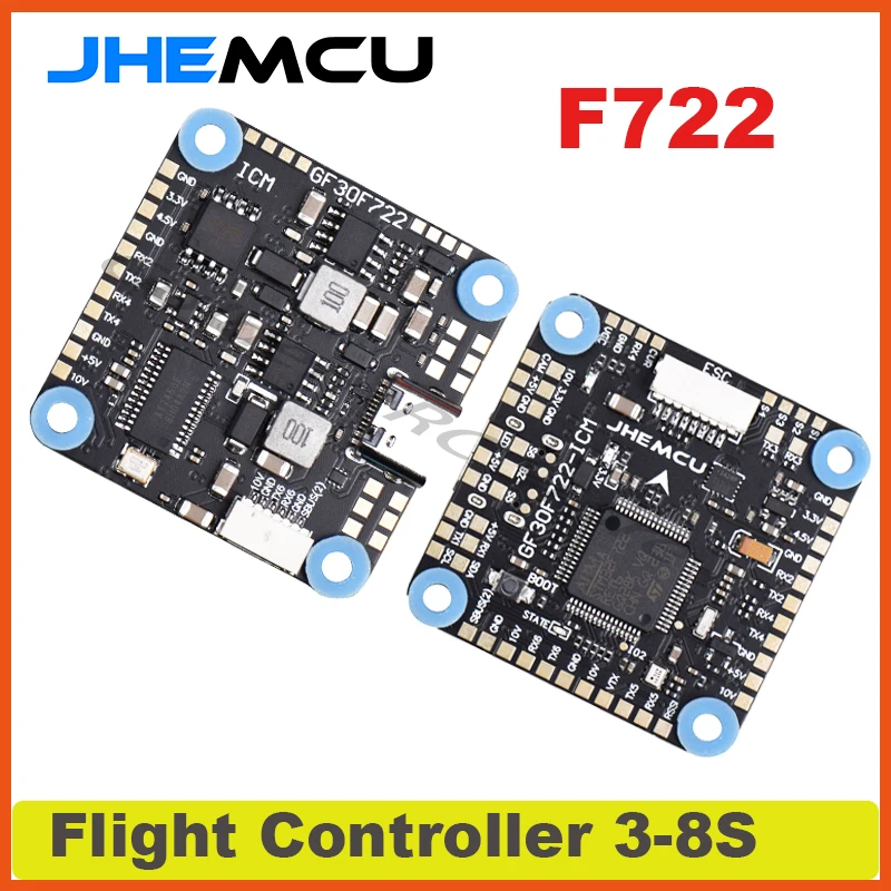 

JHEMCU GF30F722-ICM F722 Baro OSD 5 В 10 В двойной контроллер полета BEC 3-8S 30,5X30,5 мм для RC FPV Freestyle HD Drones Запчасти