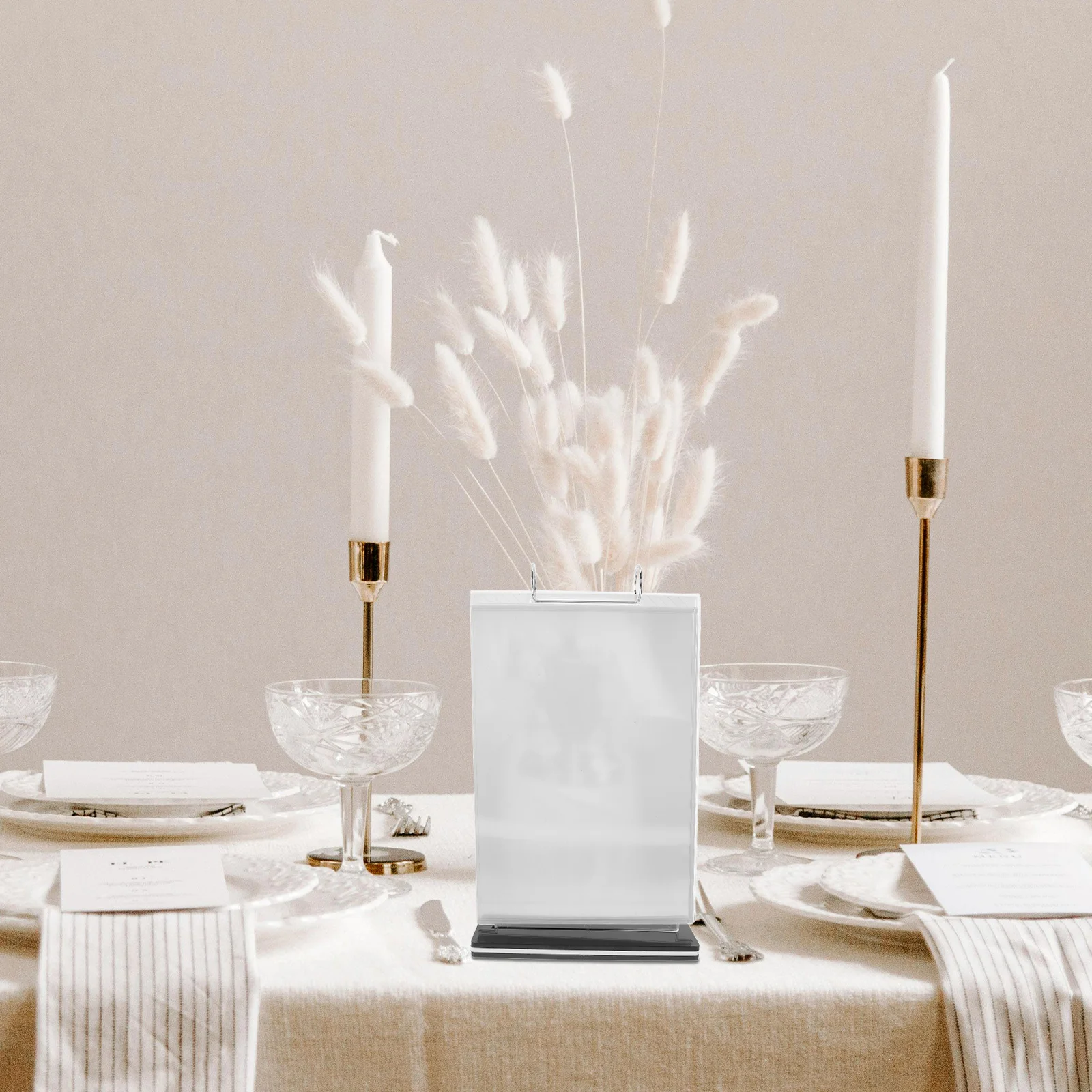 

Multi Page Flip Display Stand A4 Vertical Acrylic Sign Holder Detachable Menu Folder For Table Desk Office Restaurant