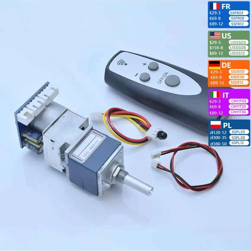 Nvarcher ALPS27/ ALPS16 Motor Potentiometer Remote Control Volume  Board For Preamplifier 10K 50K 100K