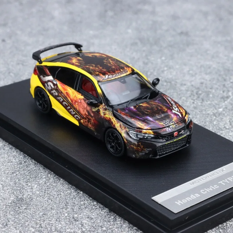 

In stock 1:64 Honda Civic Type R FL5 J's Racing die-cast simulation alloy car model, boy gift toy, adult collectible ornament.