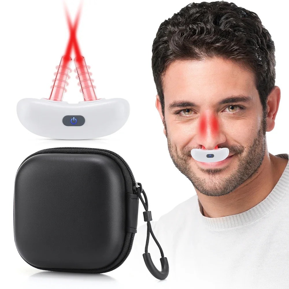 

Portable Infrared Intelligent Rhinitis Machine Cordless Red Light Nasal Therapy for Sinus Relief Improving Nasal Congestion