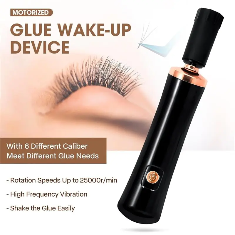 Glue Shaker For Eyelash Extensions Electric Nail Lacquer Shaker Timer Function, Time-Saving Design