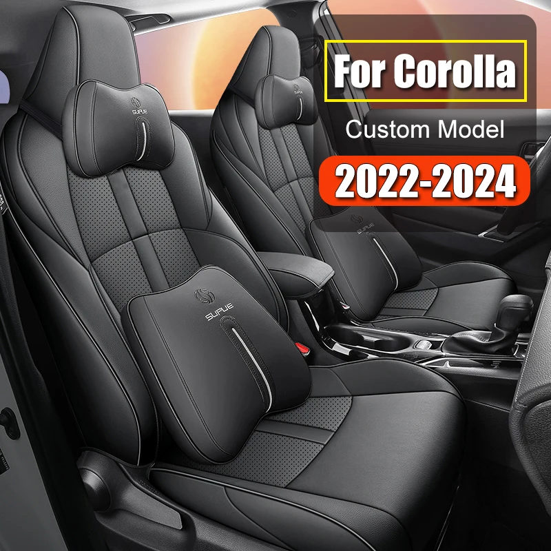 Car Special Car Seat Covers For Toyota Corolla 2019-2024 Leather Seat Cushion  Protective Cover Interior Automotive Accessories