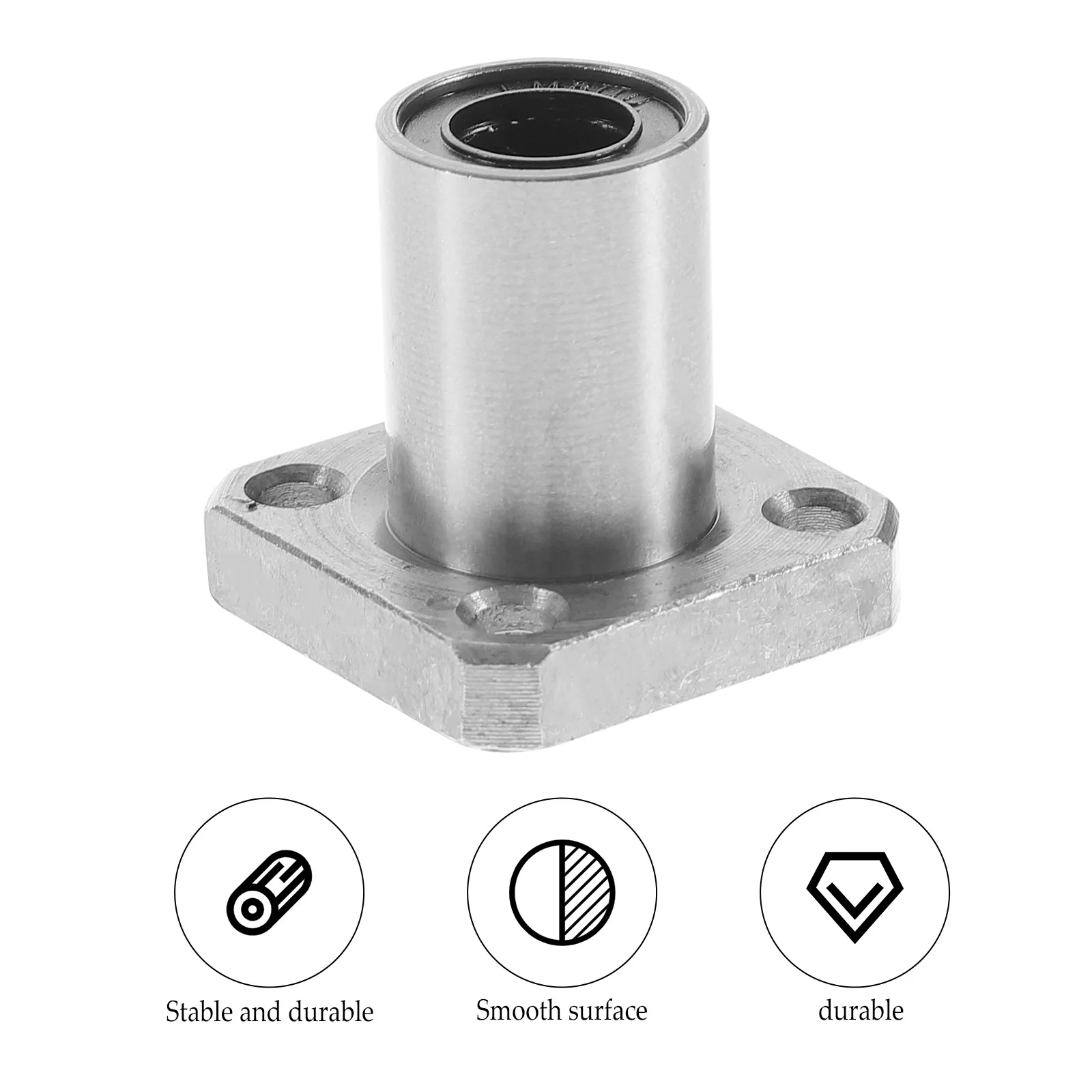 

2pcs Flange Linear Bearings 8Mm Square Ball Bearing Bushings For 3D Printer Extra Long Linear Motion Shaft High-Grade Steel