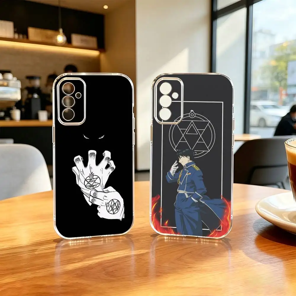 

Anime Roy mustang Fullmetal A-Alchemist Phone Case For SamsungA10,12,20,21S,30,31,40,50,51,52,70,71 Transparent Cover