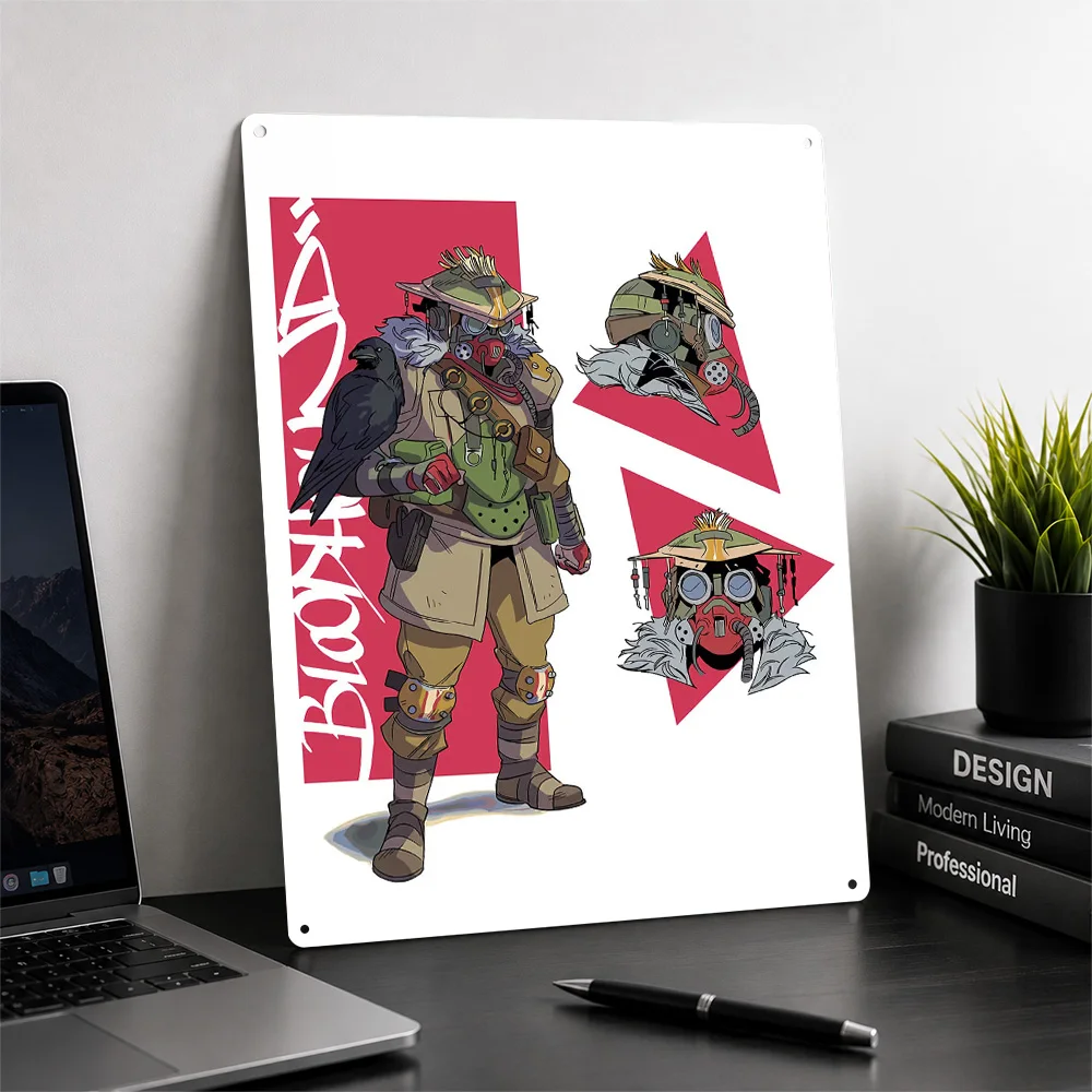 Bloodhound Apex Legends Character Art Metal Poster Gamer Wall Art Personalized Vintage Tinplate Sign for Bedroom Man Cave Plaque