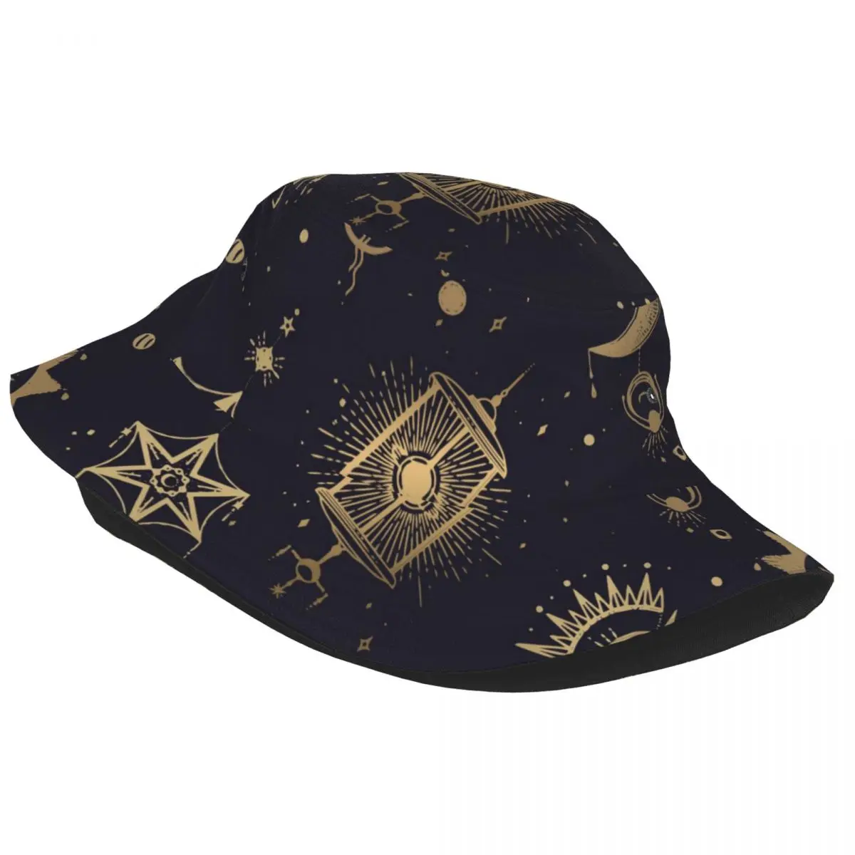 Bucket Bob Cap Hip Hop Gorros Space And Mystical Objects Panama Cap Beach Sun Fishing Hat