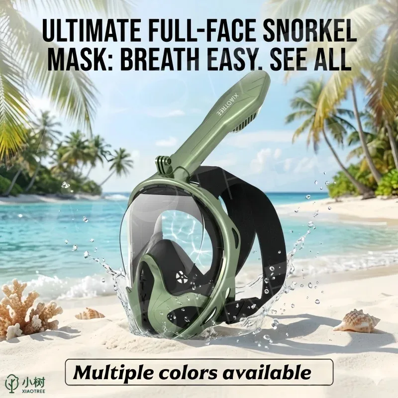 

2026 New Underwater Diving Anti-Fog Full-Face Snorkeling Mask, Snorkel Breathing Mask, Safe and Waterproof