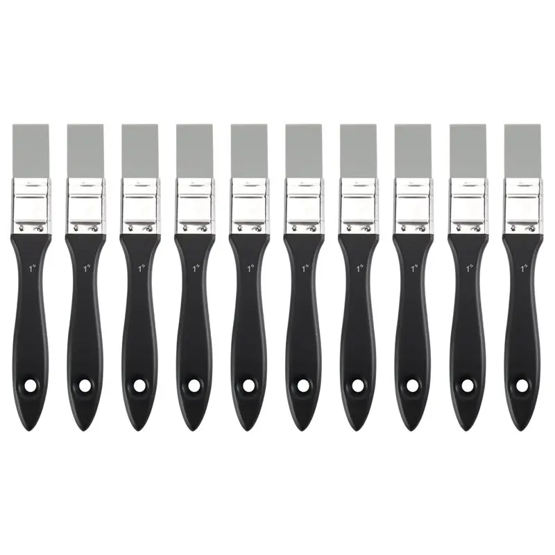 AB33-10X Silicone Color Shaper Brush Wide Firm Flat Silicone Paint Brush Flexible Acrylic, 1 Inches