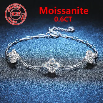 DY Moissanite 0.6CT 3.5mm D/VVS bracelet for women S925 silver with certificate