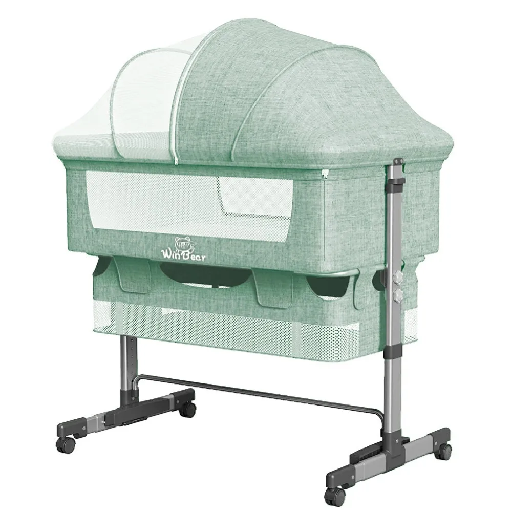 

Baby Bassinet, Bedside Sleeper,Foldable Baby Bed to Bed, Adjustable Portable Bed for Infant/Baby/Newborn,with Mosquito Nets