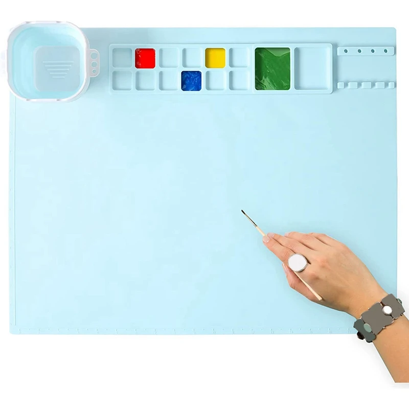 Silicone Drawing Mat Drawing Doodle Pad Silicone Palette Palette Painting Graffiti Mat Art Painting Silicone Art Mat Belt