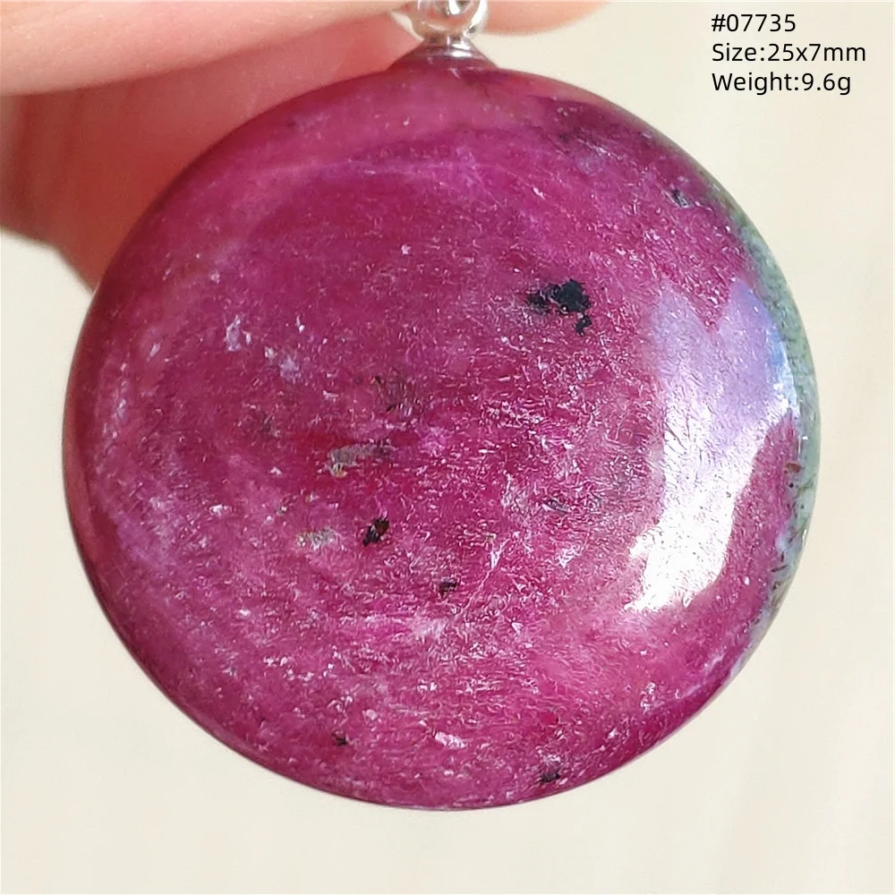 Natural Red Ruby Pendant Bead Ruby Women Men Necklace Jewelry Gemstone 925 Sterling Silver AAAAA view 6