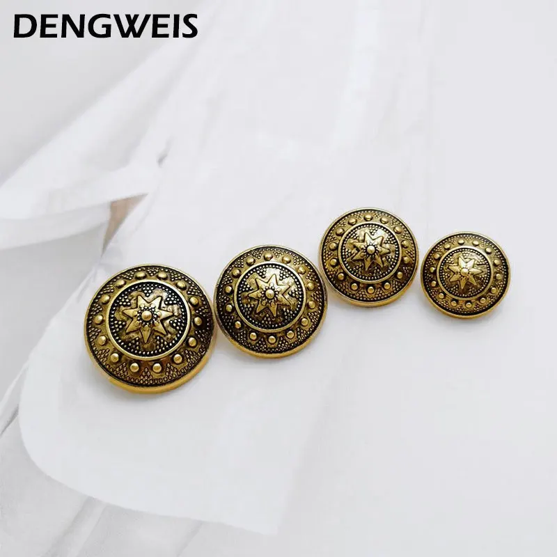 15/18/23mm Luxus Runde Metall Tasten Von Kleidung Frauen Strickjacke Nähen Zubehör Großhandel DIY Tasten Handgemachte handwerk Liefert – Detail 3