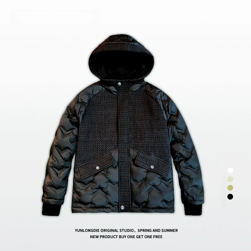 

2026 New Men's down Jaet Winter Faion Brand Hooded White Du down Lightweight Warmth Men's Top Winter Outerwear