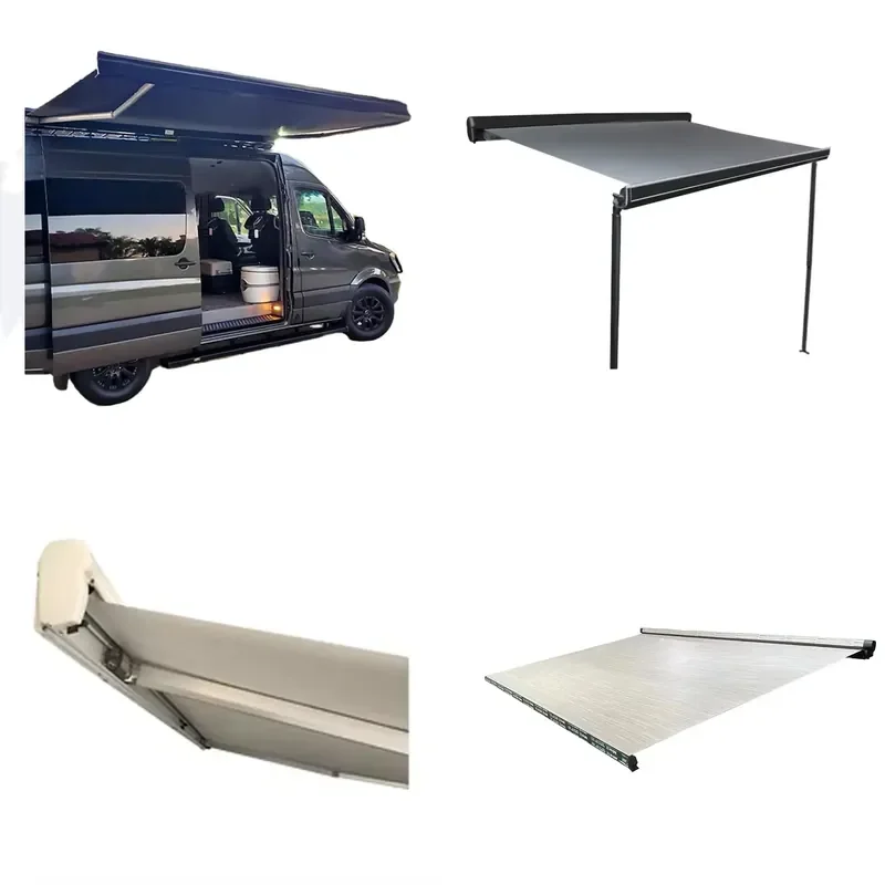 Caravan Motorhome Trailer RV Aluminum Manual Roll-Out Waterproof Awning