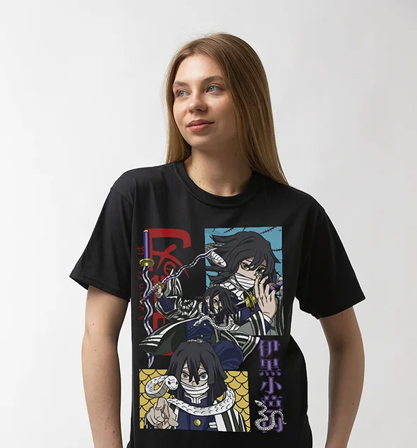 Obanai Iguro T-Shirt Kimetsu No Yaiba Anime Nezuko Tanjiro Sweater Soft Tee