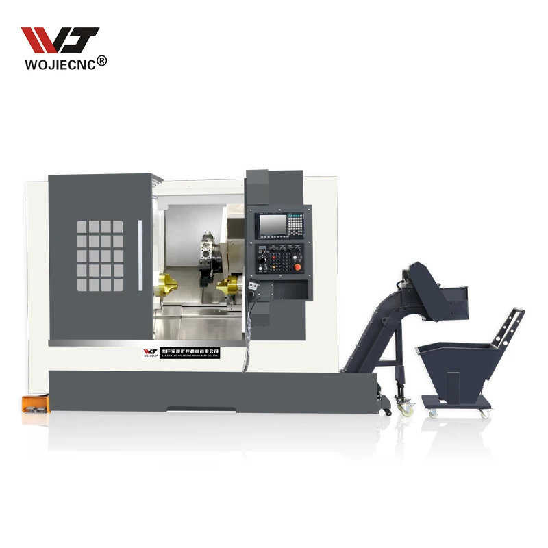 WJ60MS Small CNC Lathe Machine Metal Turning Center With Machining Turning Accessories CNC Metal Spinning Lathe