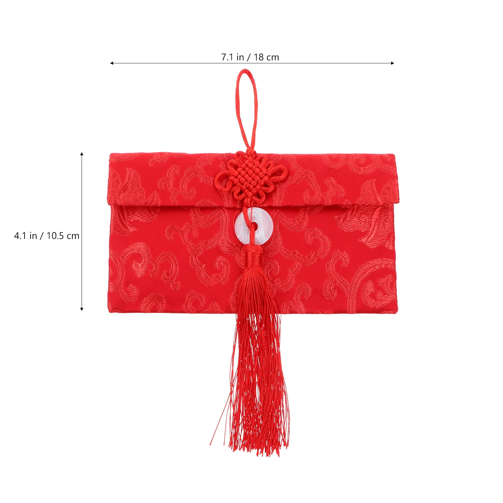 2Pcs Chinese New Year Red Pockets Gold Stamping Brocade Envelopes for Good Health Brocade Red Envelopes