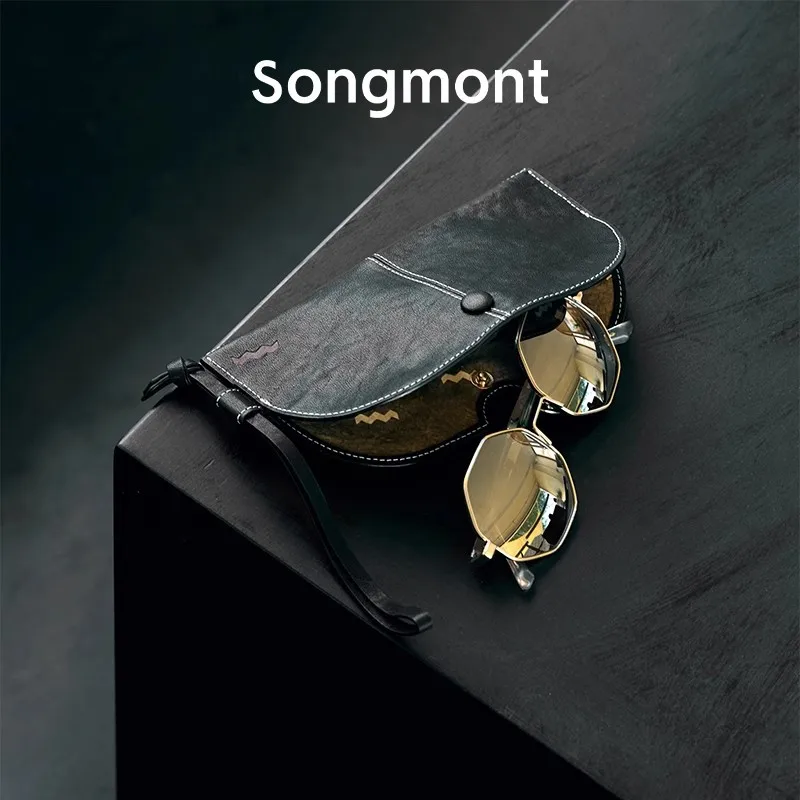 

Songmont Trace Bag Pendant Designer Accessories Vegetable-Tanned Leather Eyeglass Case Decorative Bag