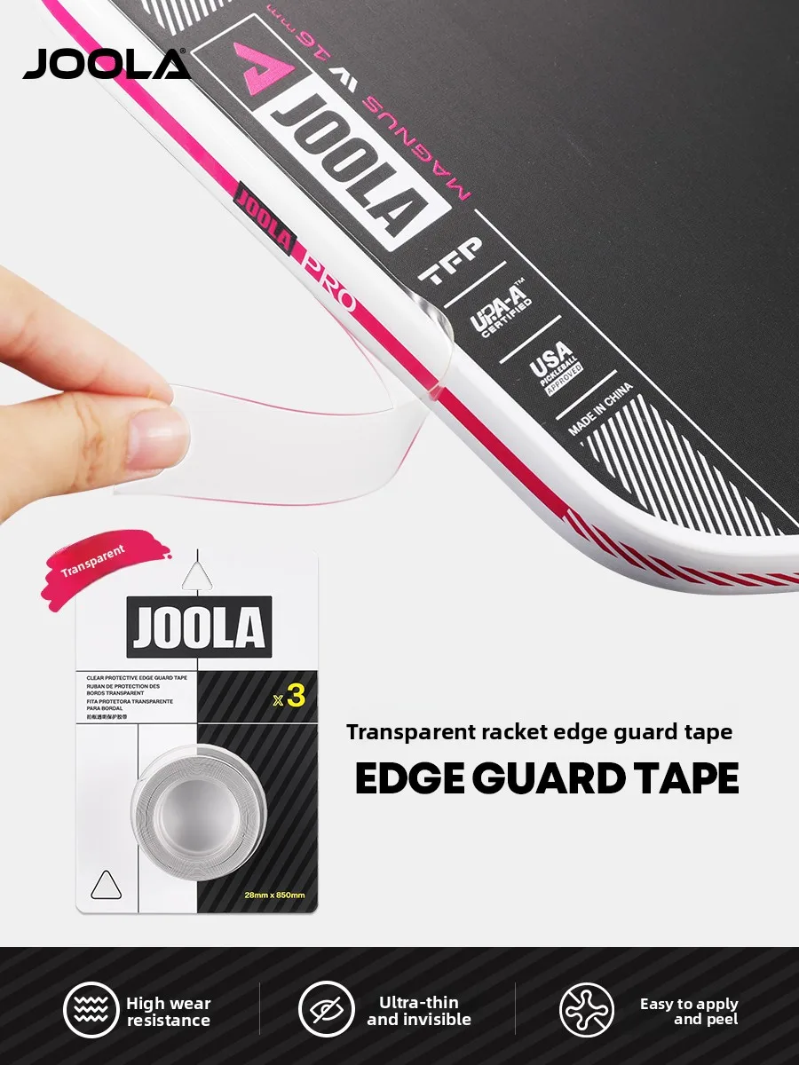 joola-ピックルボールラケット-フルラップ透明保護テープ-プロ仕様の耐摩耗性ヘッドフレームガードストリップ-スポーツフィットネスファン向け