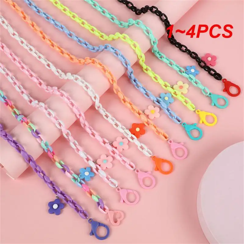 1~4PCS 70cm Fashion Acrylic Face Mask Chain Women Anti Slip Mask Strap Glasses Chains Neck Chain Mask Holder Neck Strap Mask