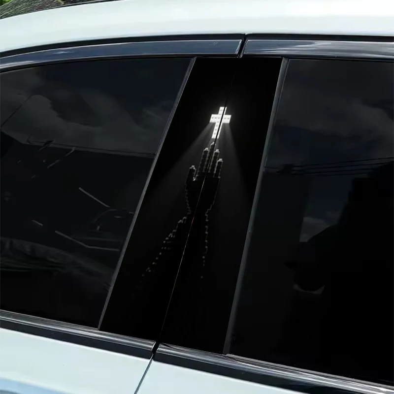 

2 B-pillar stickers, waterproof and scratch-resistant, suitable for all models - Audi, Honda, Mitsubishi, Ford, Volkswagen