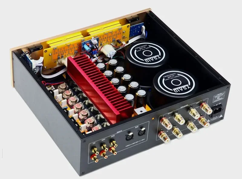 

Gold Seal MJ15024 MJ15025 Tube 200W*2 Stereo HiFi Fever Home Audio Amplifier With Remote Control VU Meter