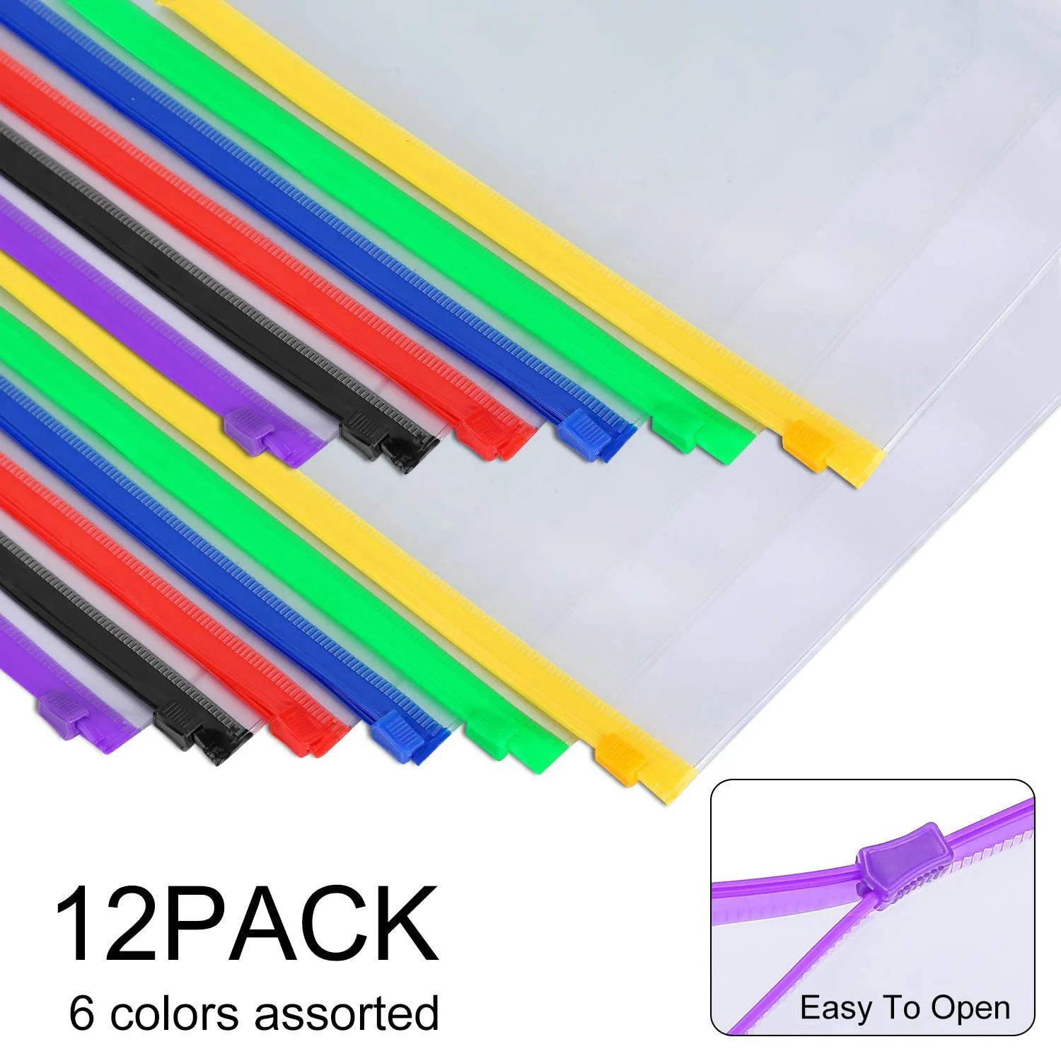 A42T-PU Leather Budget Binder Refillable Binder With Colored Binder Zipper Pouches Clear Loose Leaf Bags Cash Envelopes