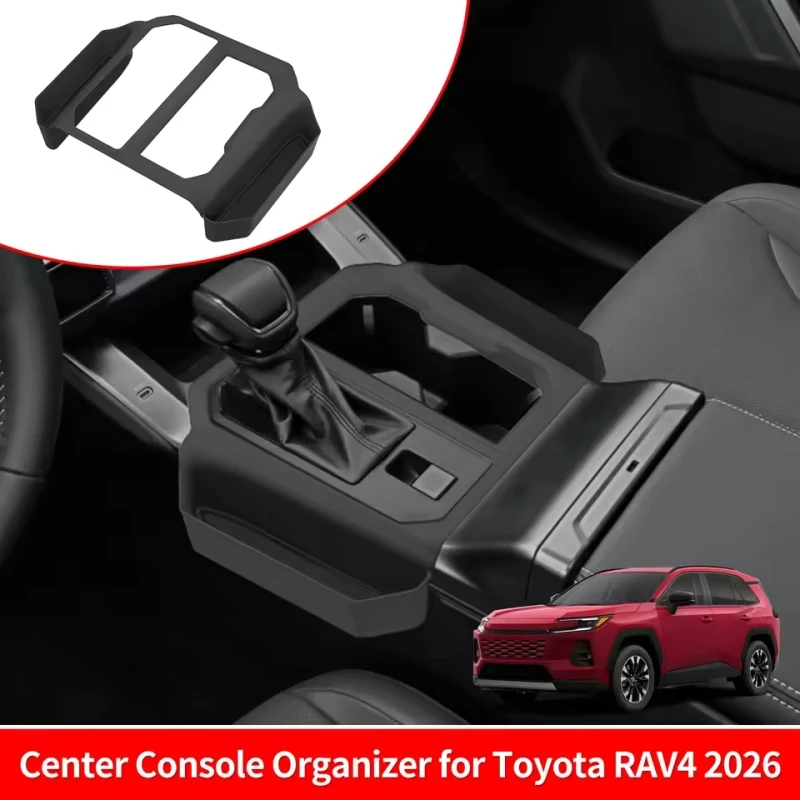 

Органайзер для центральной консоли Toyota RAV4 2026: защитный коврик для панели переключения передач из АБС-пластика, лоток для хранения, аксессуар для порядка в салоне автомобиля