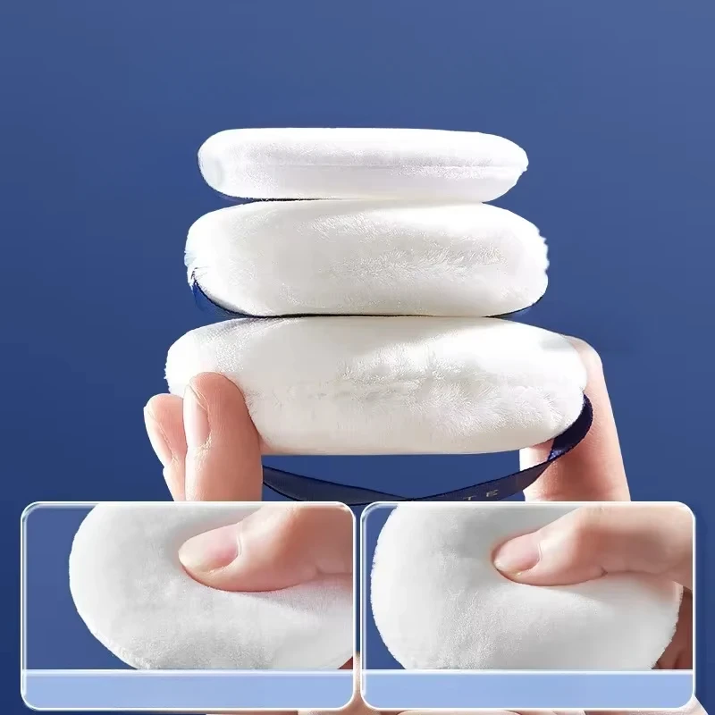 Luźny puder Puff Okrągły kształt Przenośny podkład do twarzy Puff Miękka gąbka Narzędzie kosmetyczne Profesjonalny makijaż Puder kosmetyczny퍼프