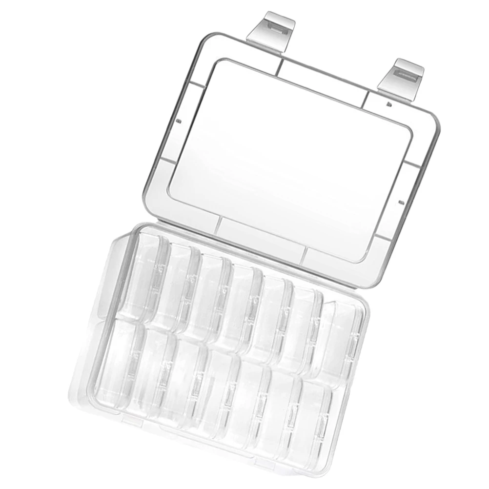 

1 set Beads Organizer Box Pp Material Transparent Container With Lid Lightweight Mini Craft Jewelry Storage Cases Small Tackle
