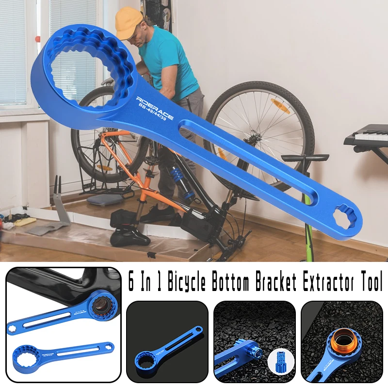 

Универсальный ключ для каретки из алюминиевого сплава 6 в 1, инструмент для удаления BB для полой кривошипной оси 39 мм, 41 мм, 44 мм, 46 мм, 49 мм