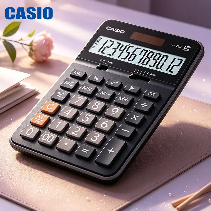 Casio AX-12B/GX-12B/GX-120B/GX-14B/DH-14 Smooth-button business calculator for field audits and travel expenses management