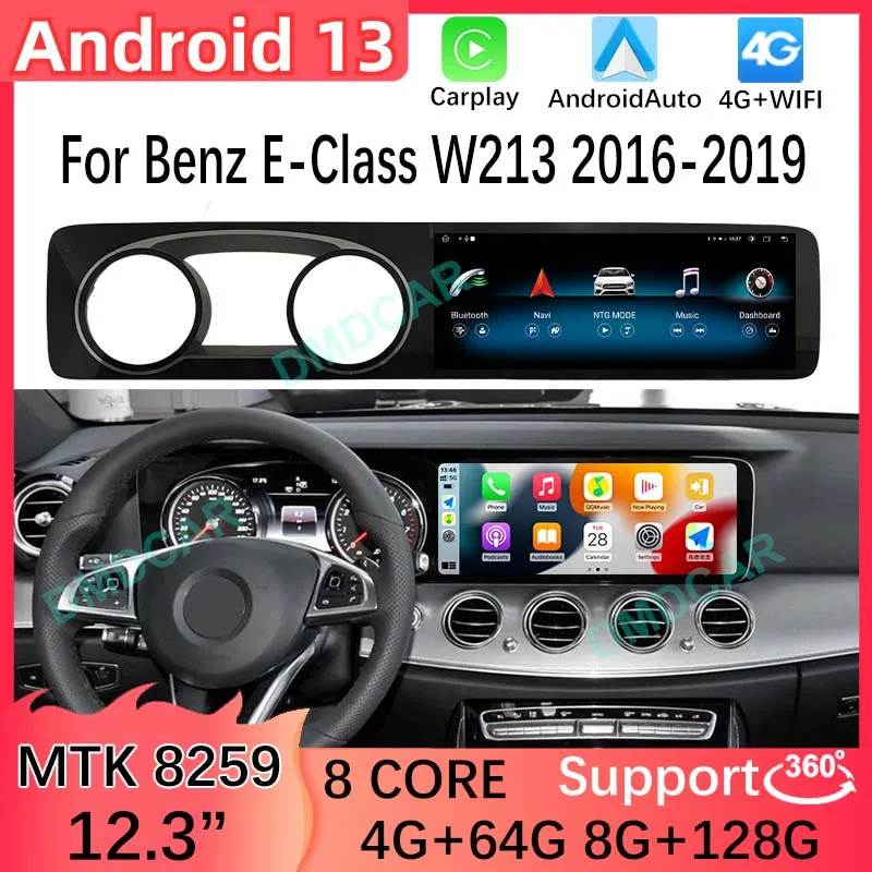 

MT8259 12.3" 8+128G Android13 For Mercedes Benz E Class W213 2016-2019 Multimedia Radio Stereo Player GPS Navigation Carplay 4G